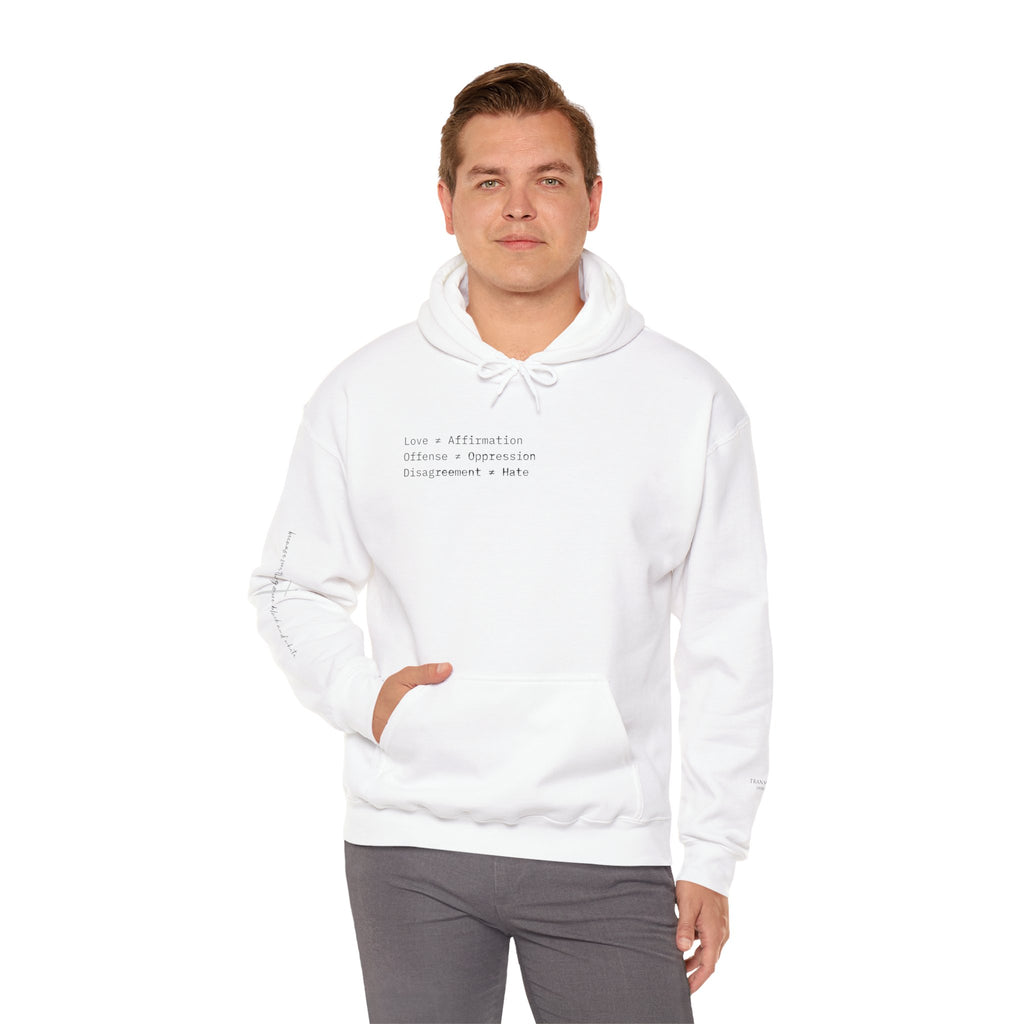 "FALSE EQUATION" Hoodie – Thinker Edition • Free Speech Series