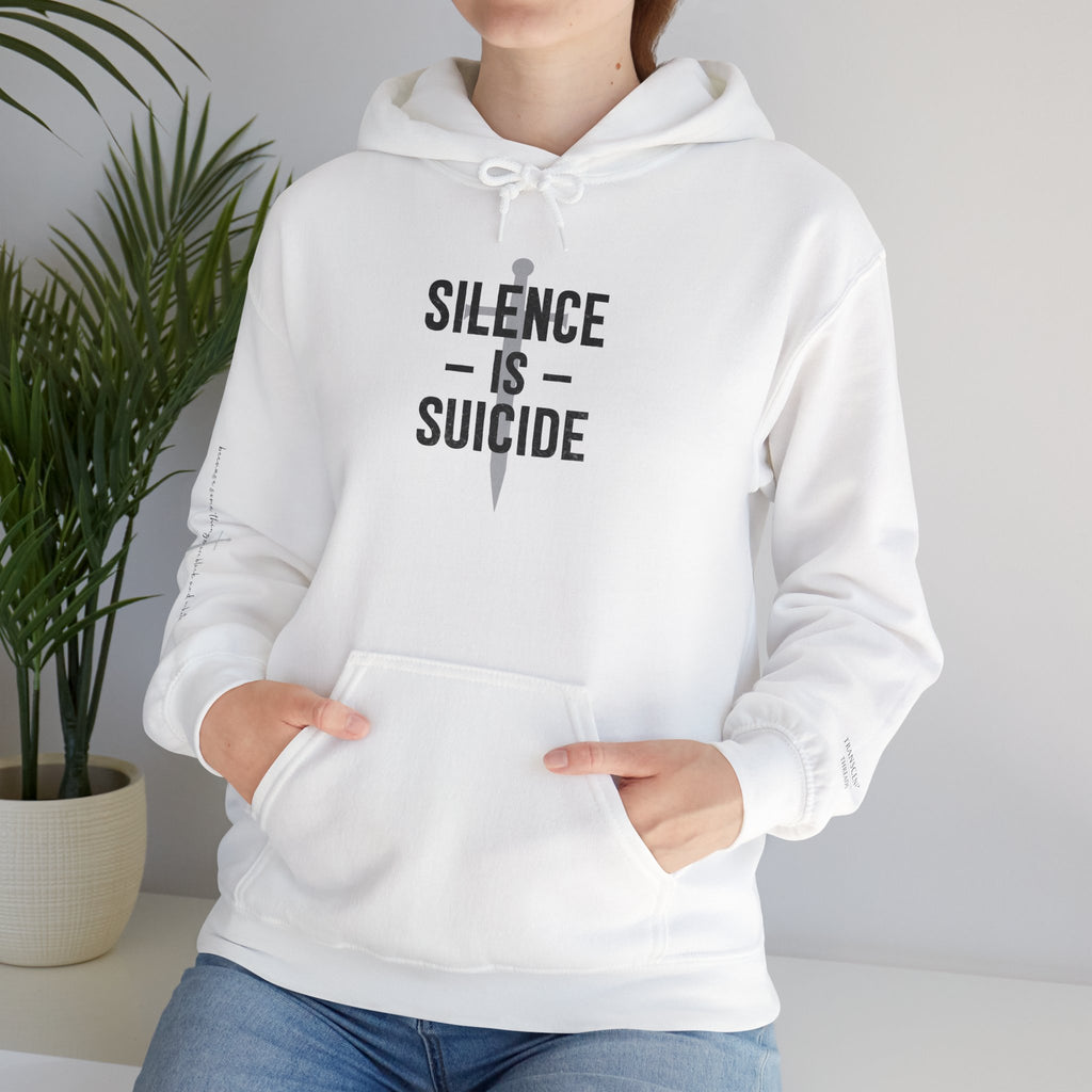 "SILENCE IS SUICIDE" Hoodie – Bold Edition • Free Speech Series