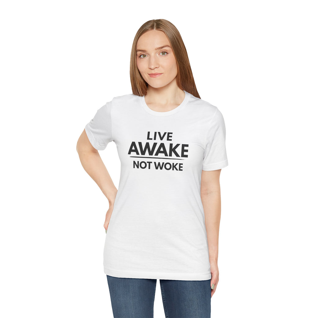 "LIVE AWAKE" Tee – Bold Edition • Free Speech Series
