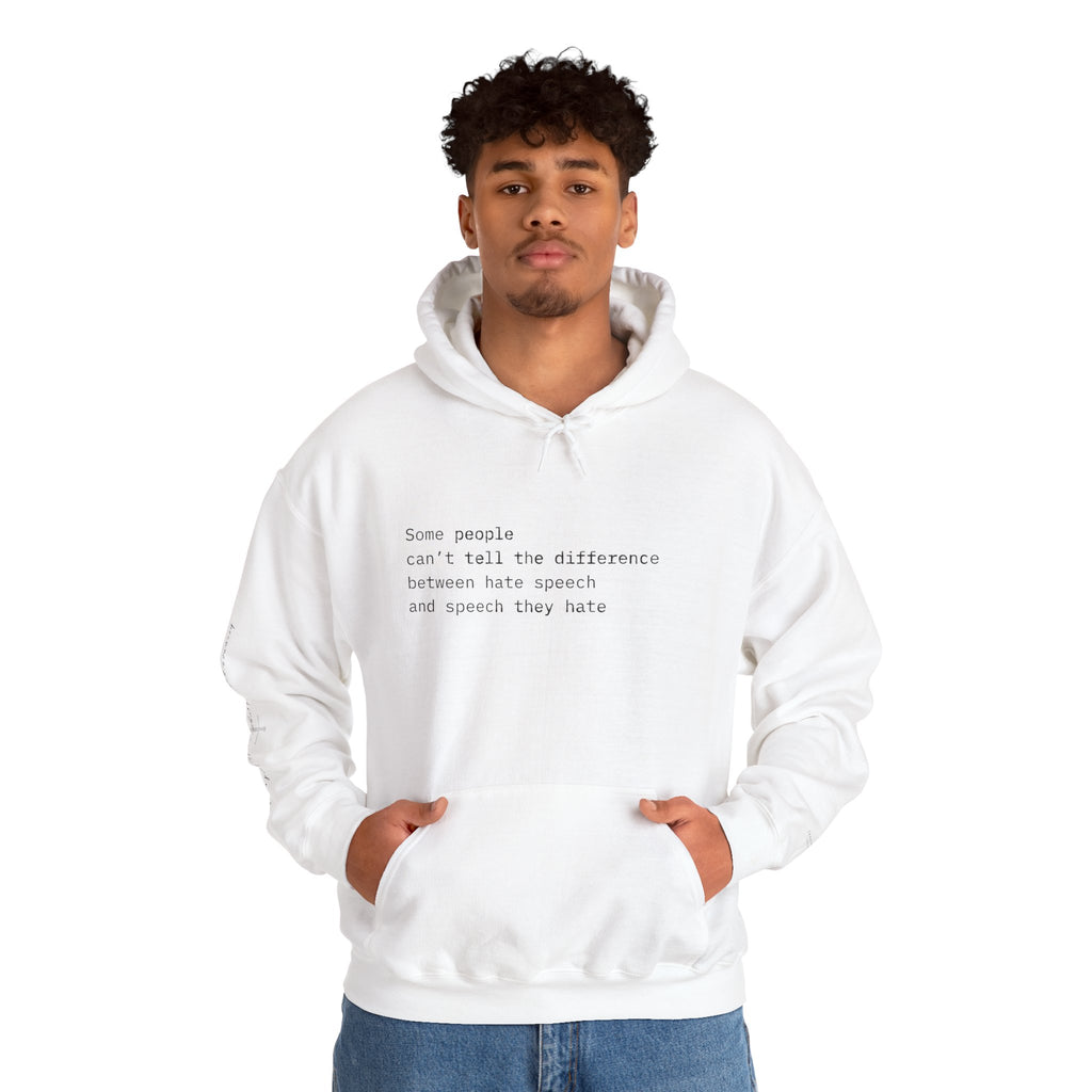 "SPEECH THEY HATE" Hoodie – Thinker Edition • Free Speech Series