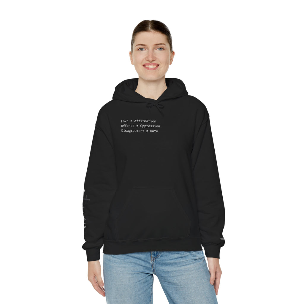 "FALSE EQUATION" Hoodie – Thinker Edition • Free Speech Series