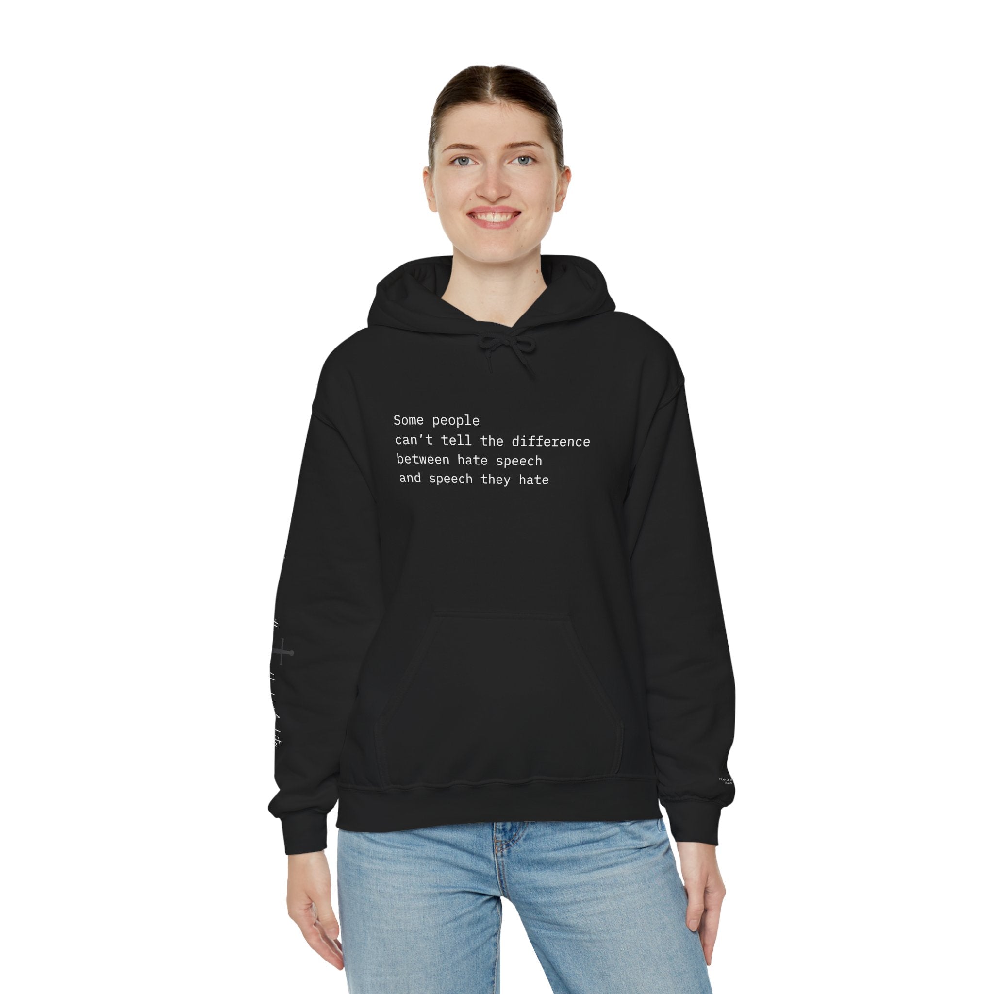 "SPEECH THEY HATE" Hoodie – Thinker Edition • Free Speech Series