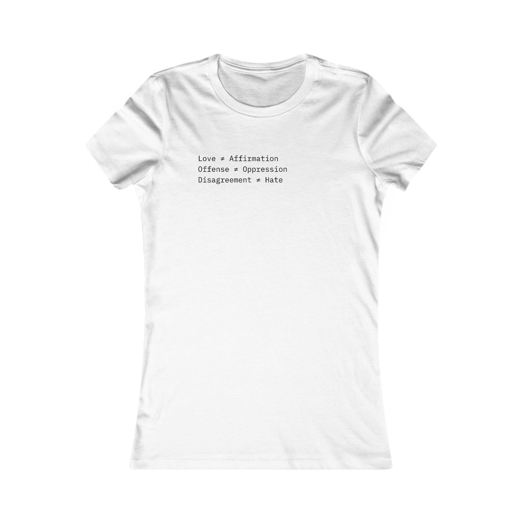 "FALSE EQUATION” Tee – Thinker Edition (Women’s Fit) • Free Speech Series