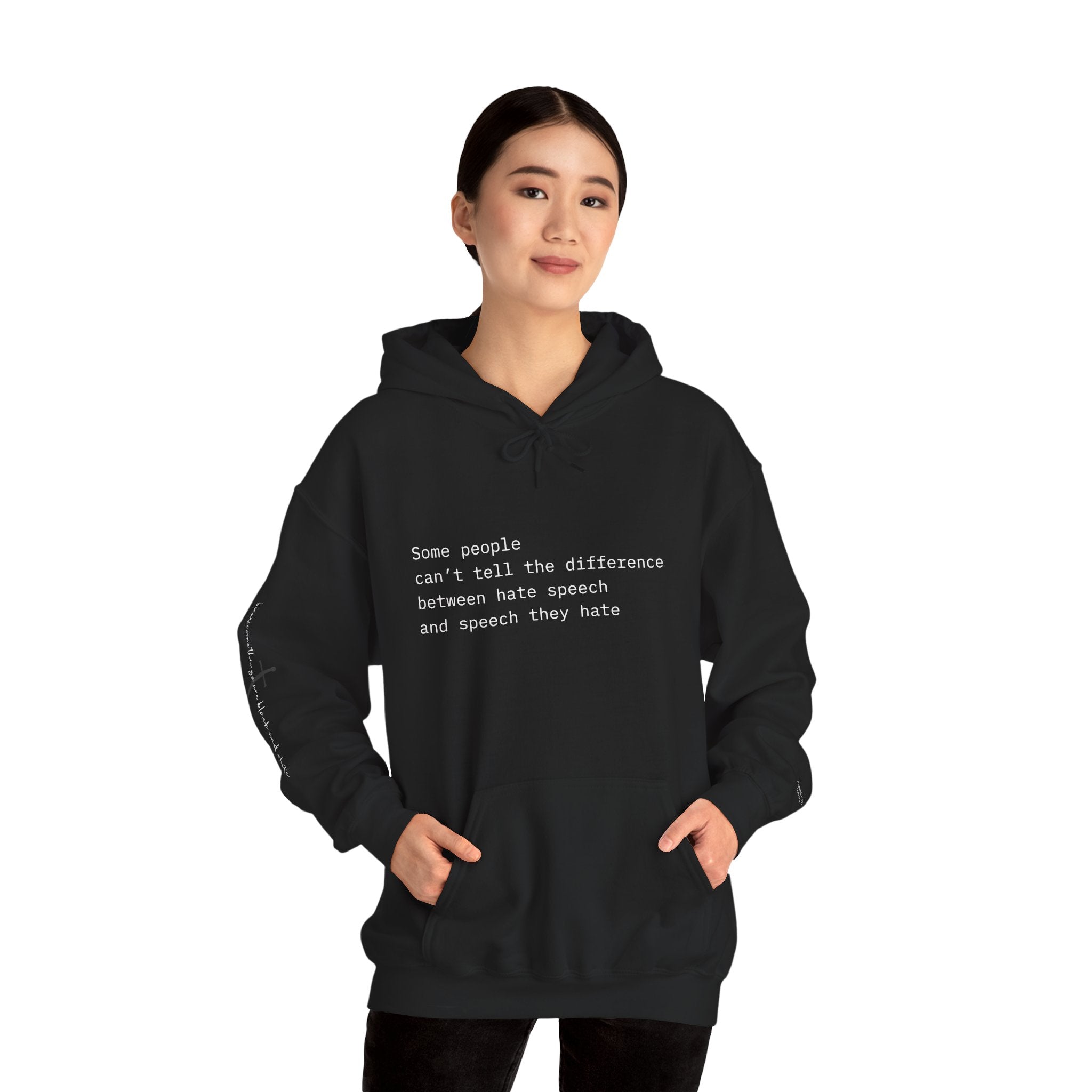 "SPEECH THEY HATE" Hoodie – Thinker Edition • Free Speech Series