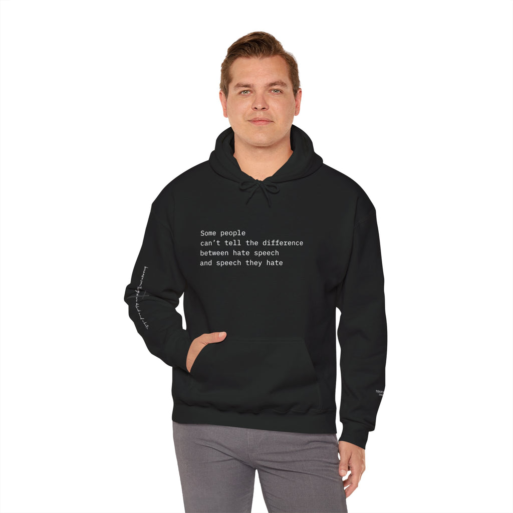 "SPEECH THEY HATE" Hoodie – Thinker Edition • Free Speech Series