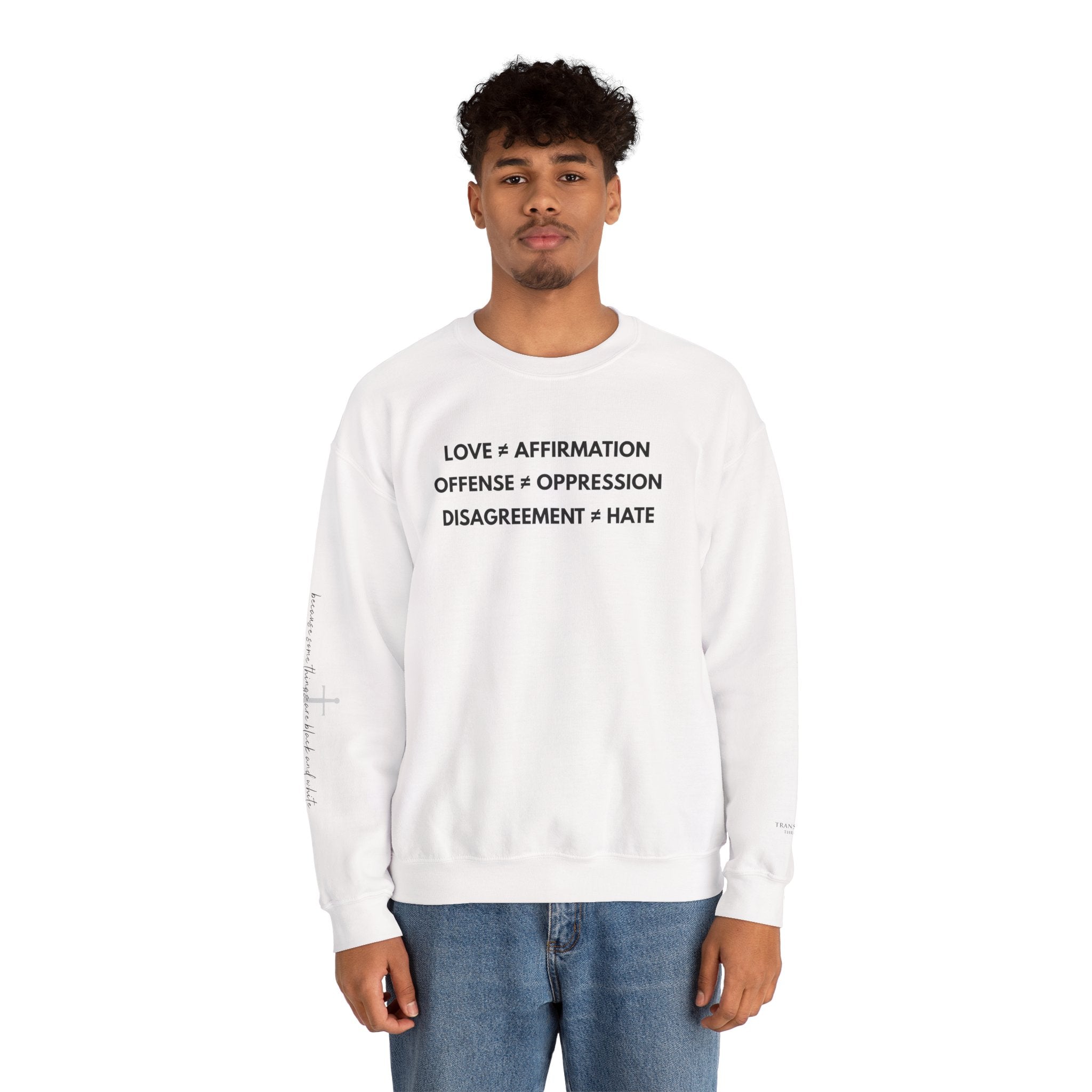 "FALSE EQUATION" Sweatshirt – Bold Edition • Free Speech Series