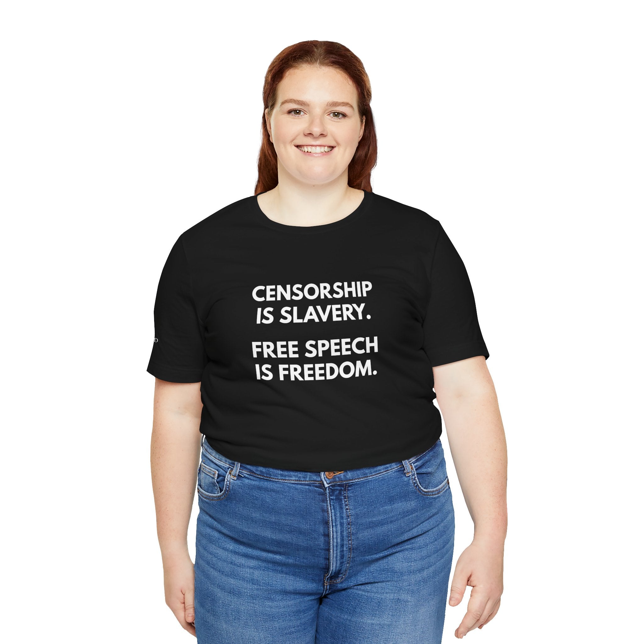 "CENSORSHIP IS SLAVERY" Tee – Bold Edition • Free Speech Series