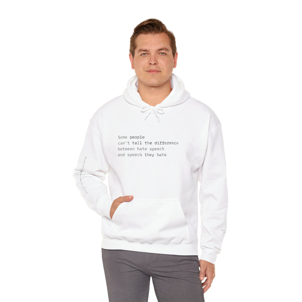 "SPEECH THEY HATE" Hoodie – Thinker Edition • Free Speech Series