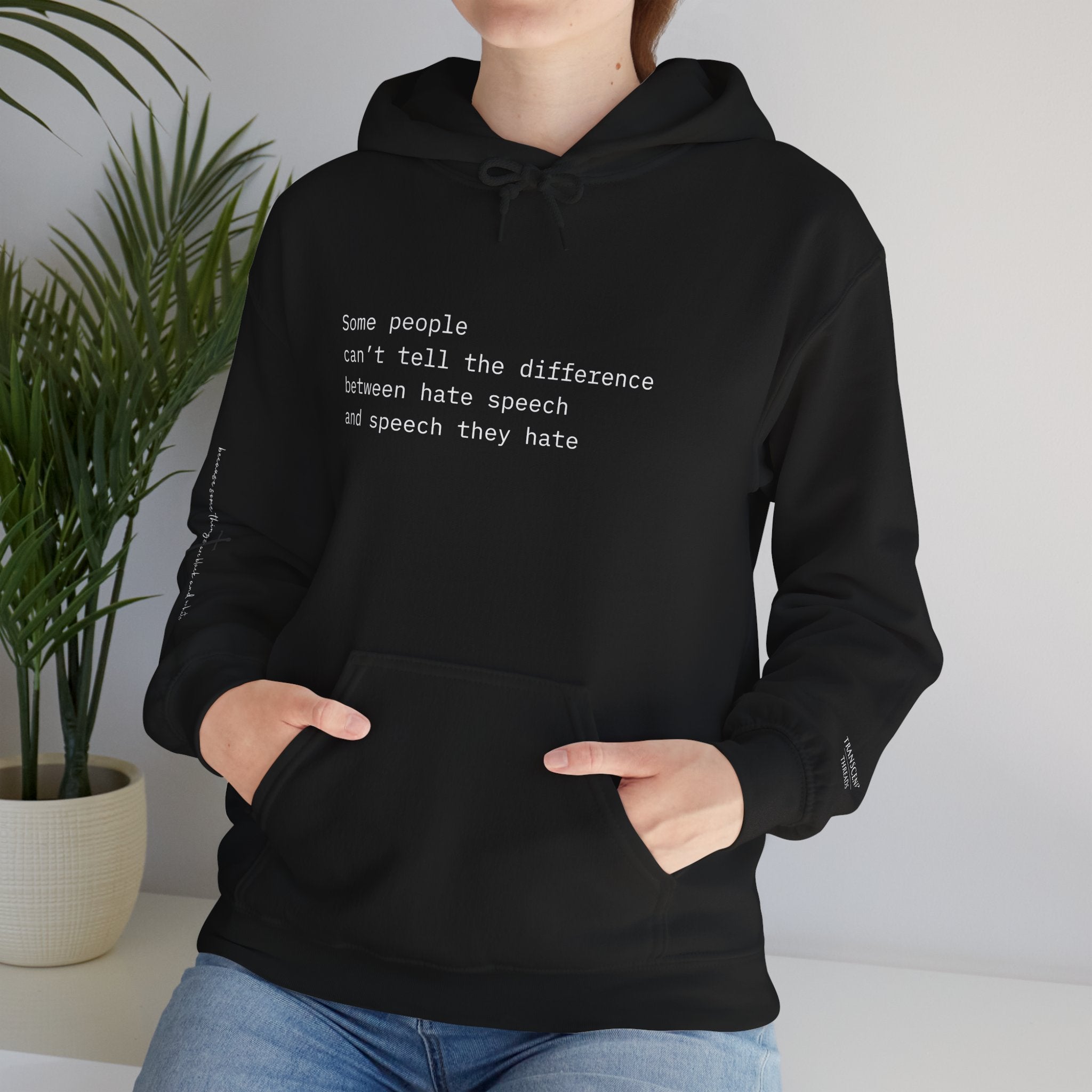 "SPEECH THEY HATE" Hoodie – Thinker Edition • Free Speech Series