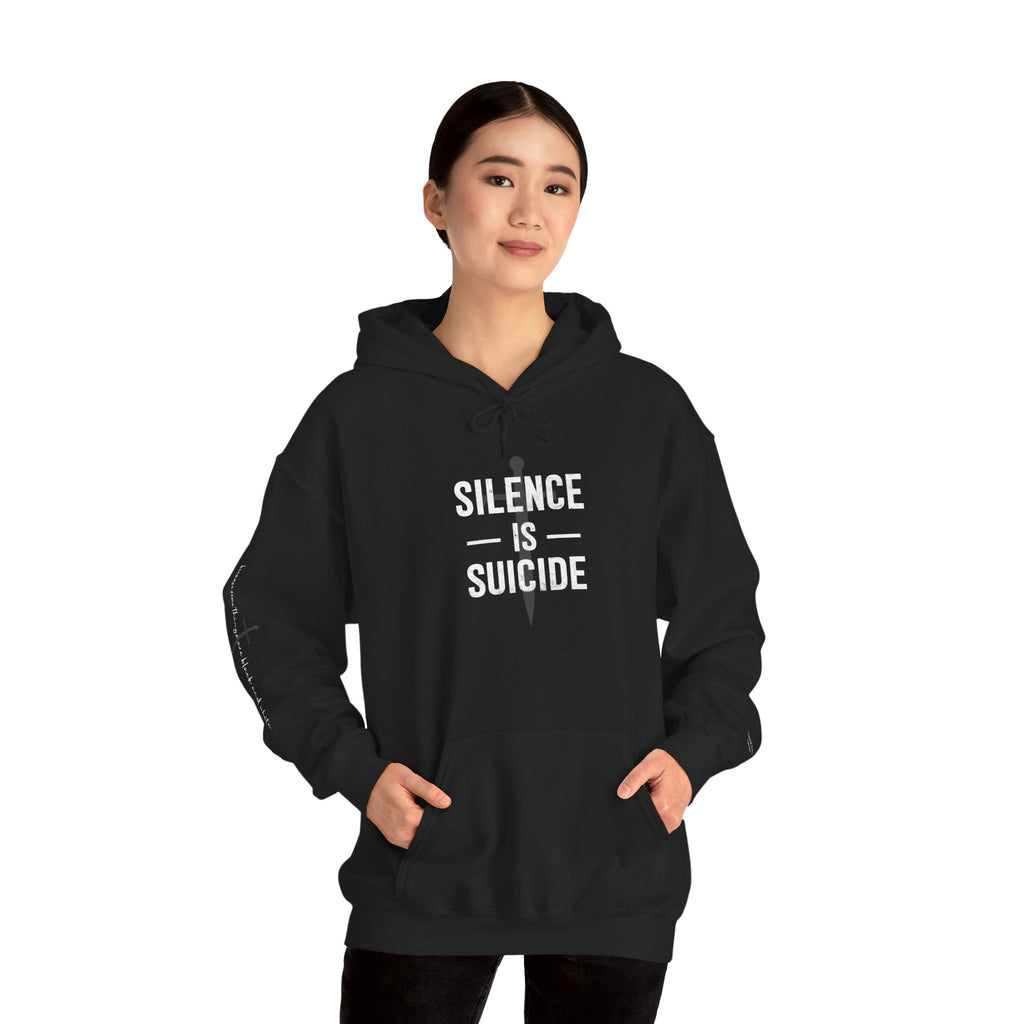 "SILENCE IS SUICIDE" Hoodie – Bold Edition • Free Speech Series