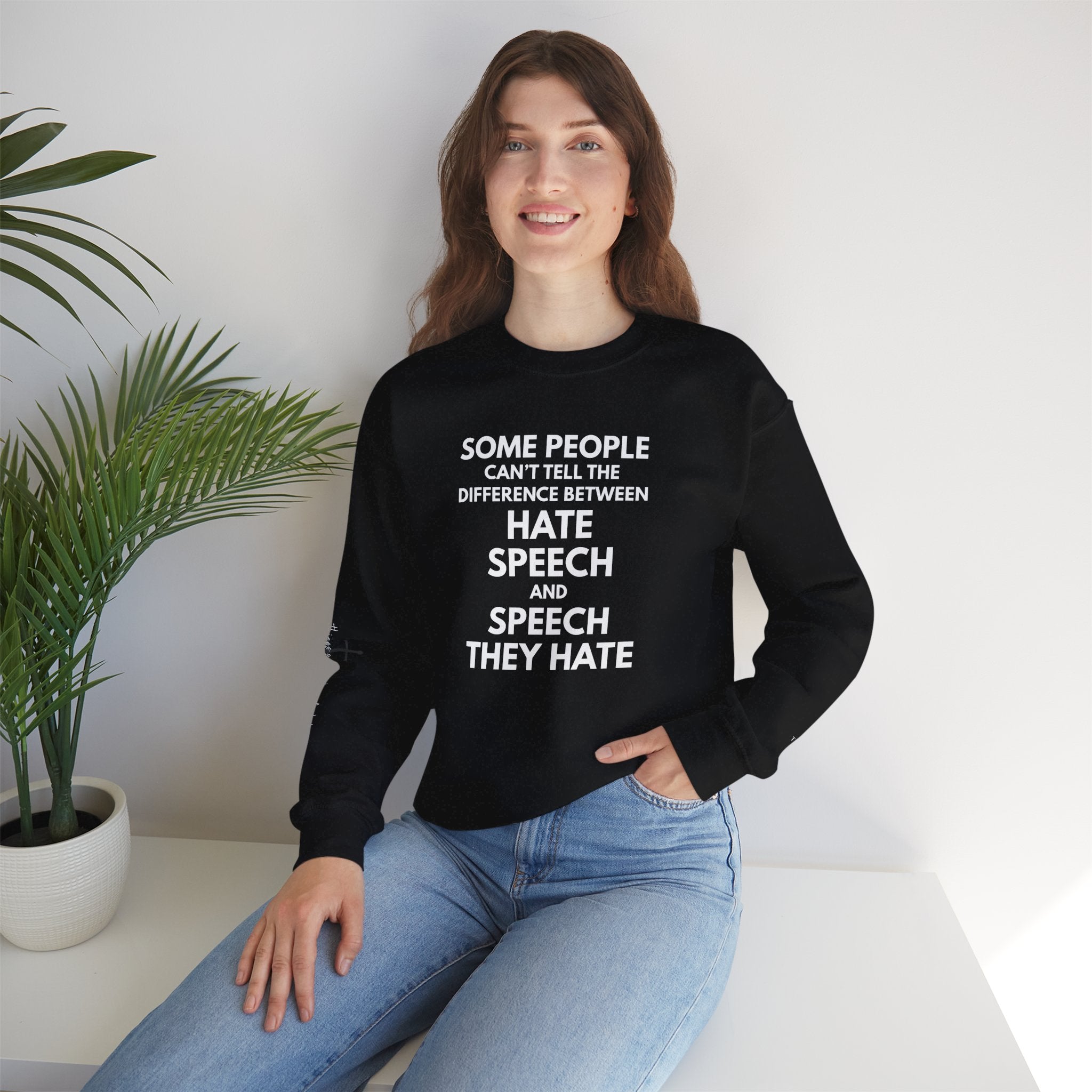 "SPEECH THEY HATE" Sweatshirt – Bold Edition • Free Speech Series