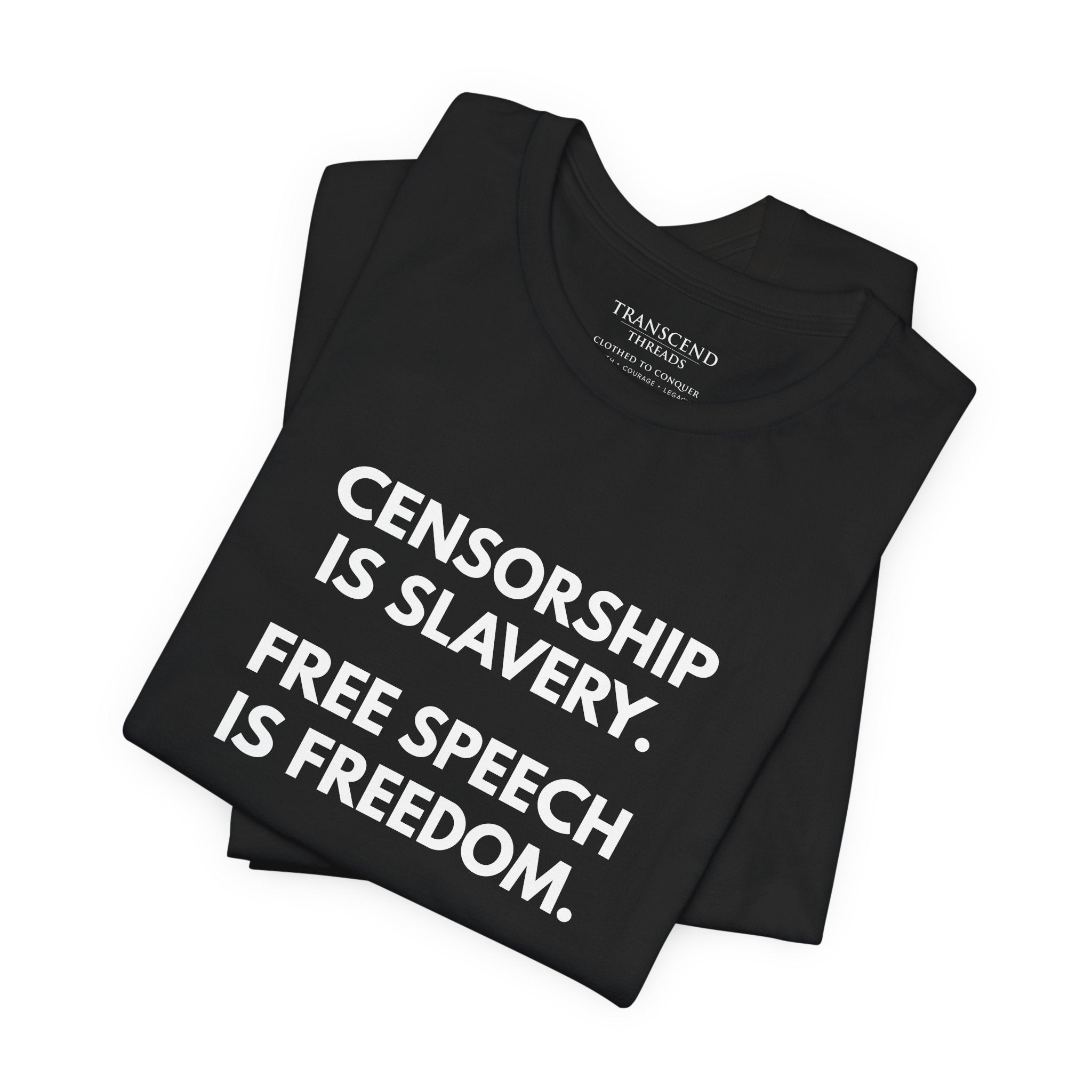 "CENSORSHIP IS SLAVERY" Tee – Bold Edition • Free Speech Series