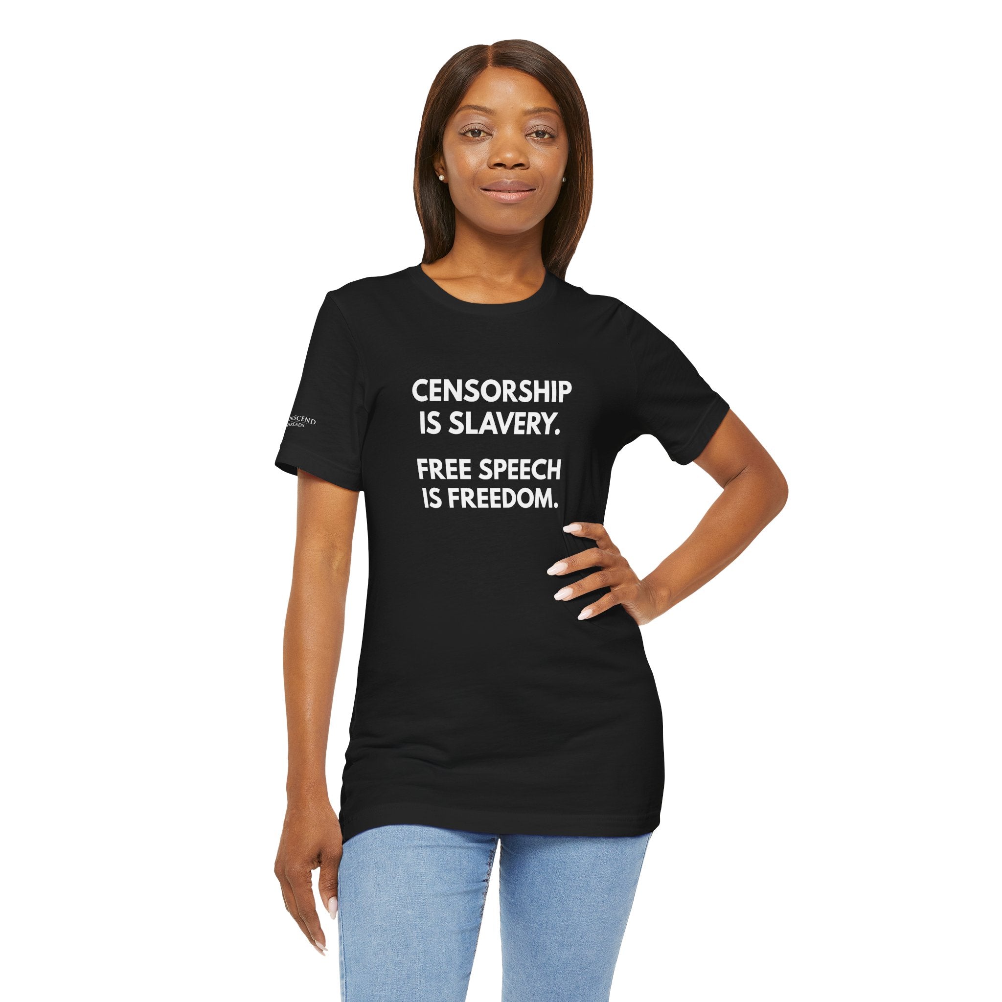 "CENSORSHIP IS SLAVERY" Tee – Bold Edition • Free Speech Series