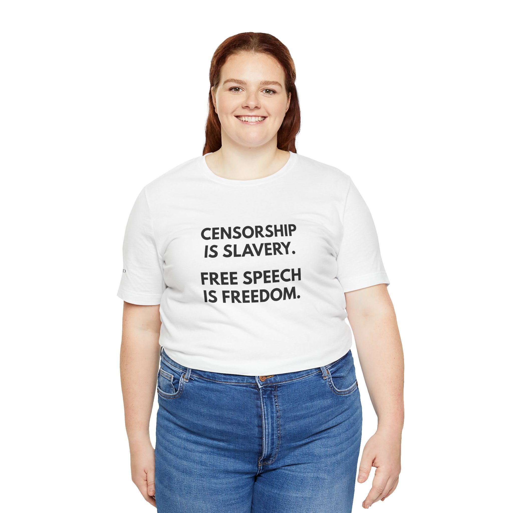 "CENSORSHIP IS SLAVERY" Tee – Bold Edition • Free Speech Series