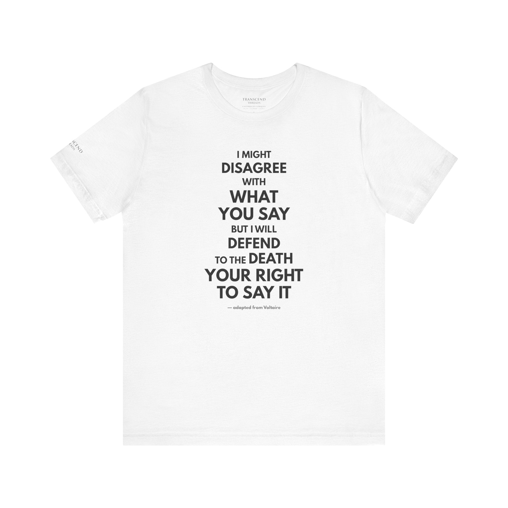 "DISAGREE BUT DEFEND" Tee – Bold Edition • Free Speech Series
