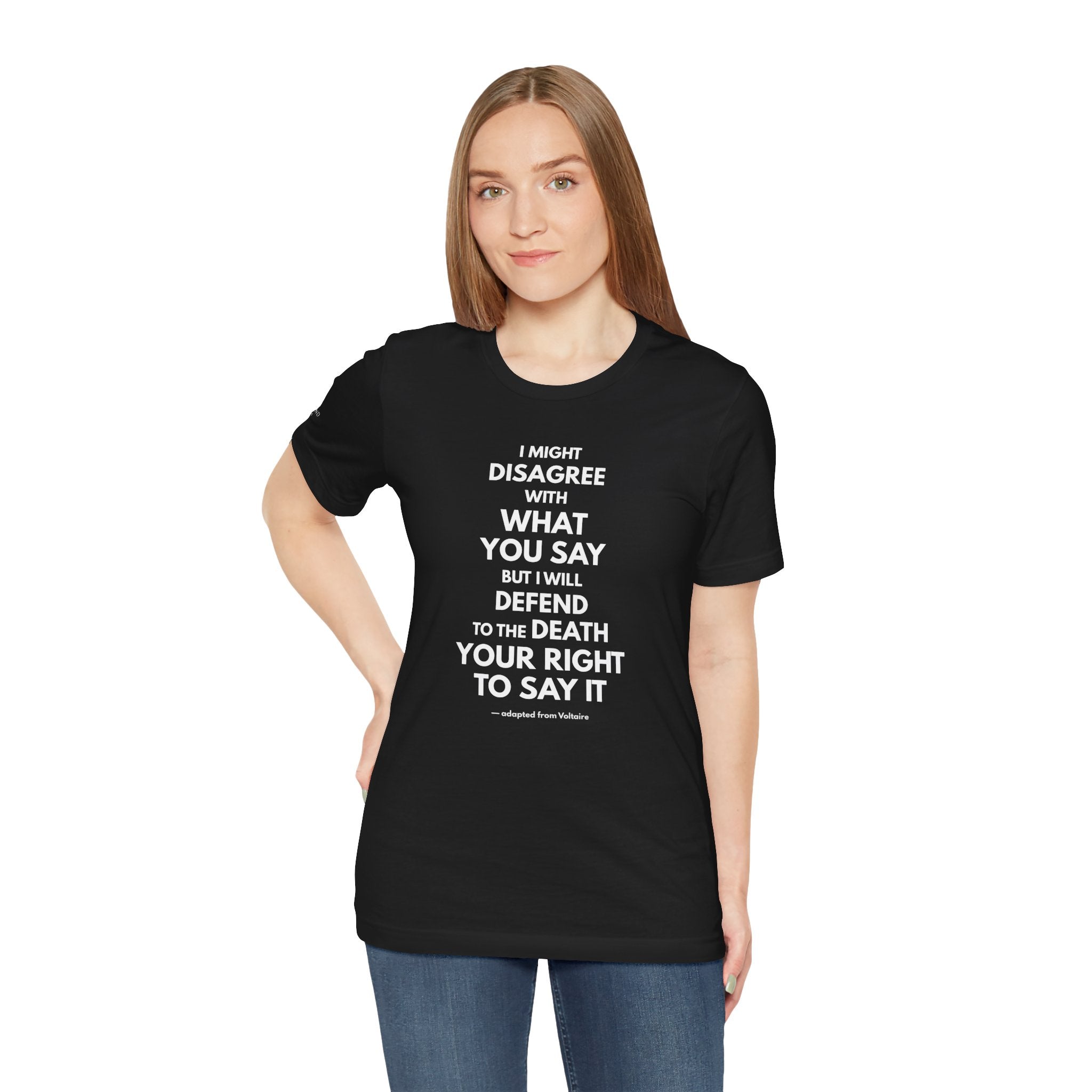 "DISAGREE BUT DEFEND" Tee – Bold Edition • Free Speech Series