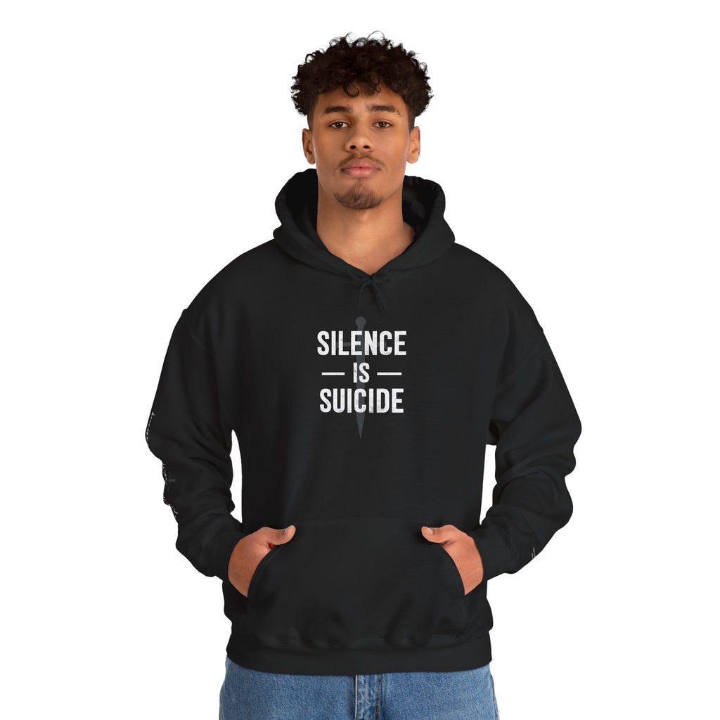 "SILENCE IS SUICIDE" Hoodie – Bold Edition • Free Speech Series