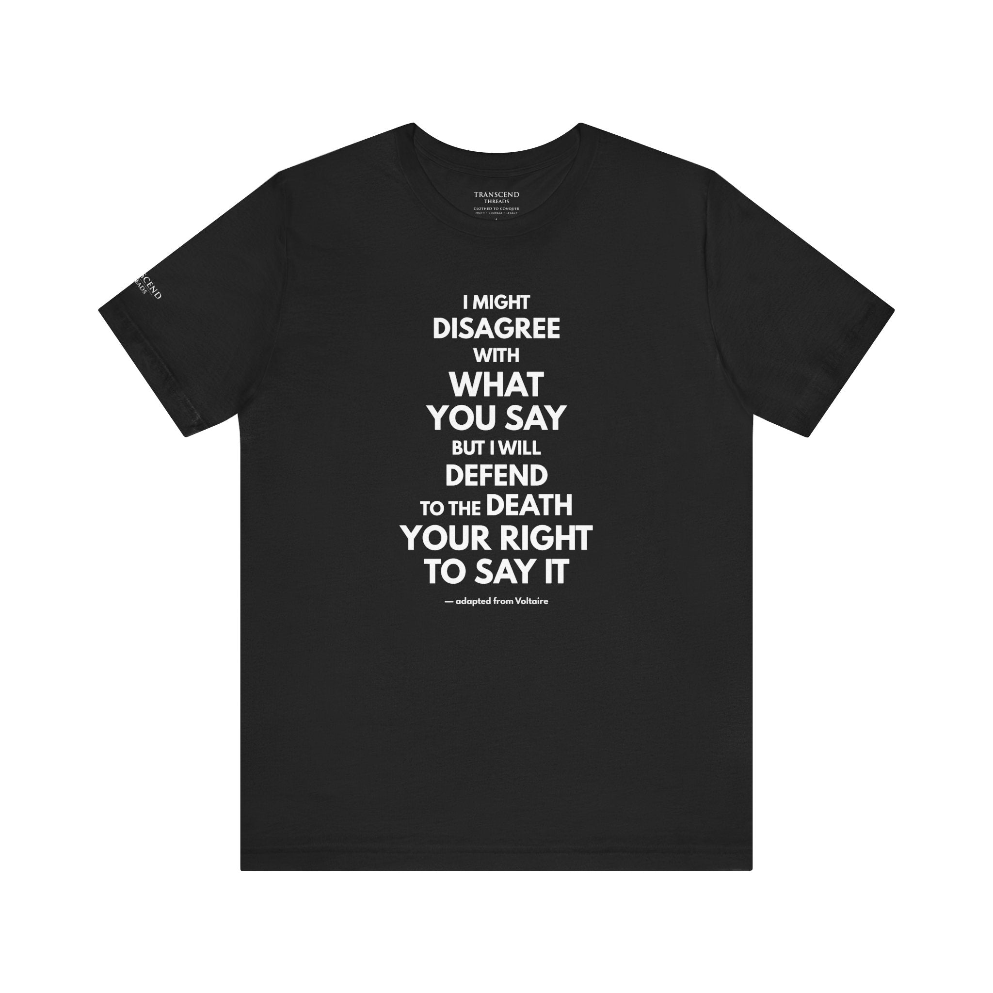 "DISAGREE BUT DEFEND" Tee – Bold Edition • Free Speech Series