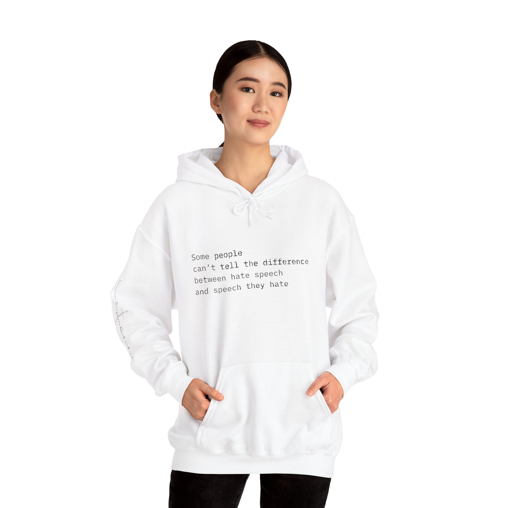 "SPEECH THEY HATE" Hoodie – Thinker Edition • Free Speech Series