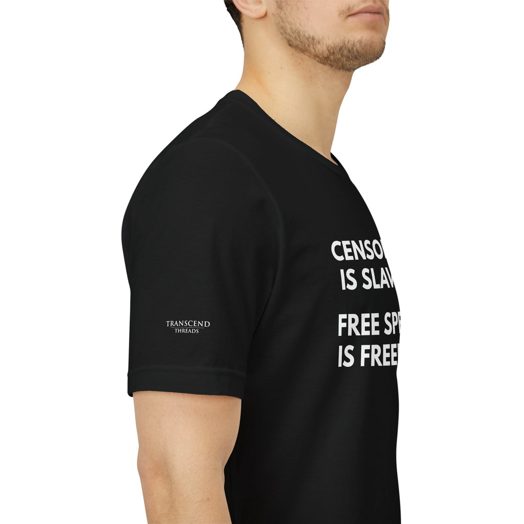 "CENSORSHIP IS SLAVERY" Tee – Bold Edition • Free Speech Series