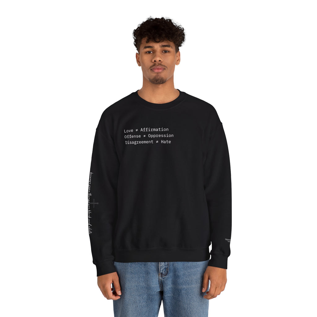 "FALSE EQUATION" Sweatshirt – Thinker Edition • Free Speech Series