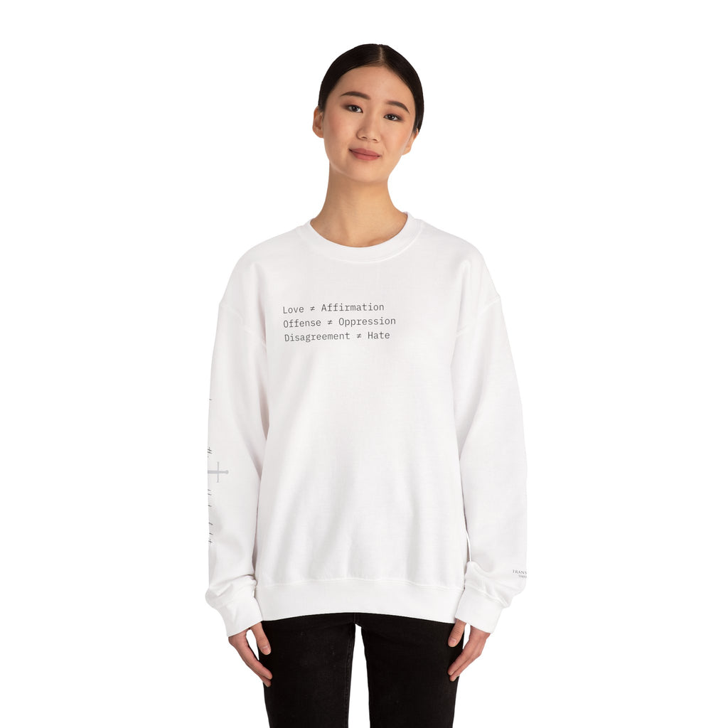 "FALSE EQUATION" Sweatshirt – Thinker Edition • Free Speech Series
