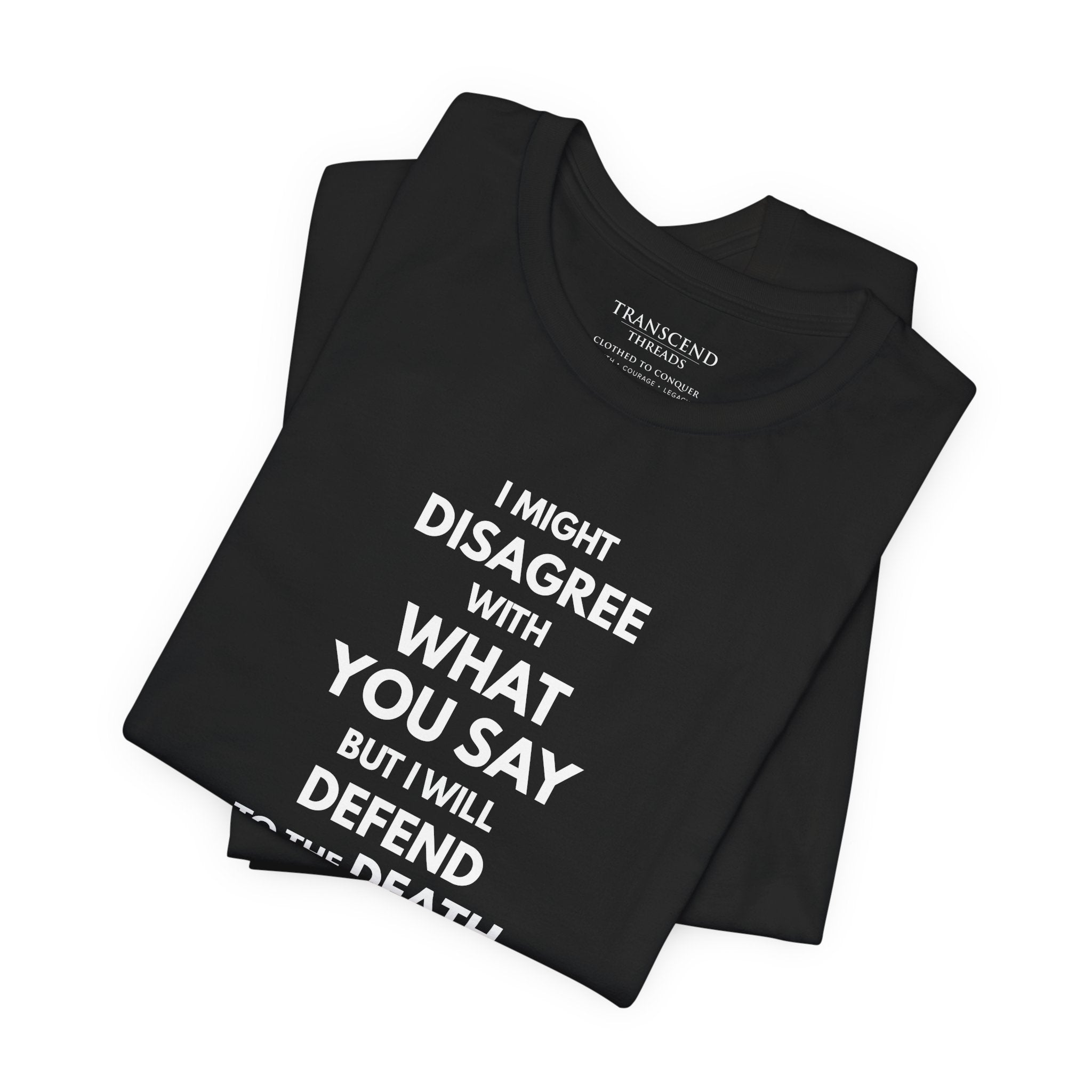 "DISAGREE BUT DEFEND" Tee – Bold Edition • Free Speech Series