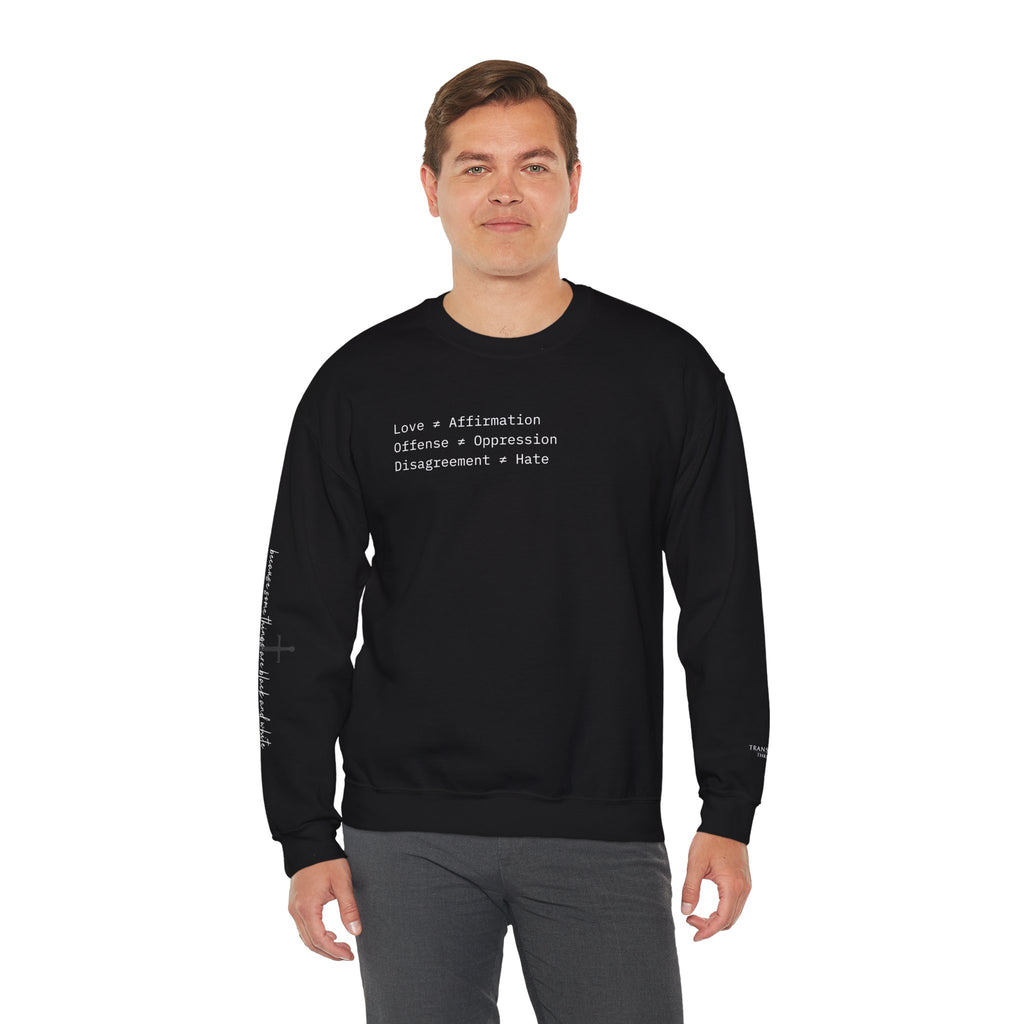 "FALSE EQUATION" Sweatshirt – Thinker Edition • Free Speech Series