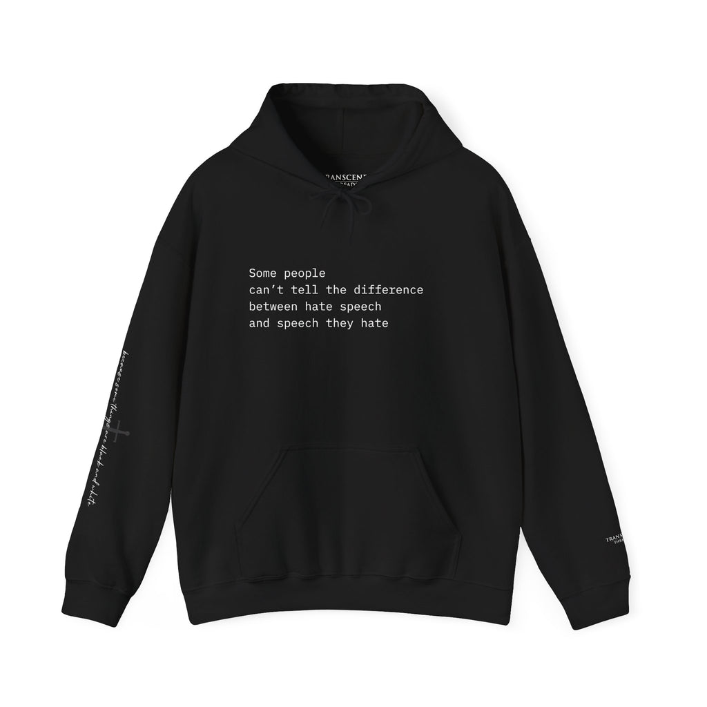 "SPEECH THEY HATE" Hoodie – Thinker Edition • Free Speech Series