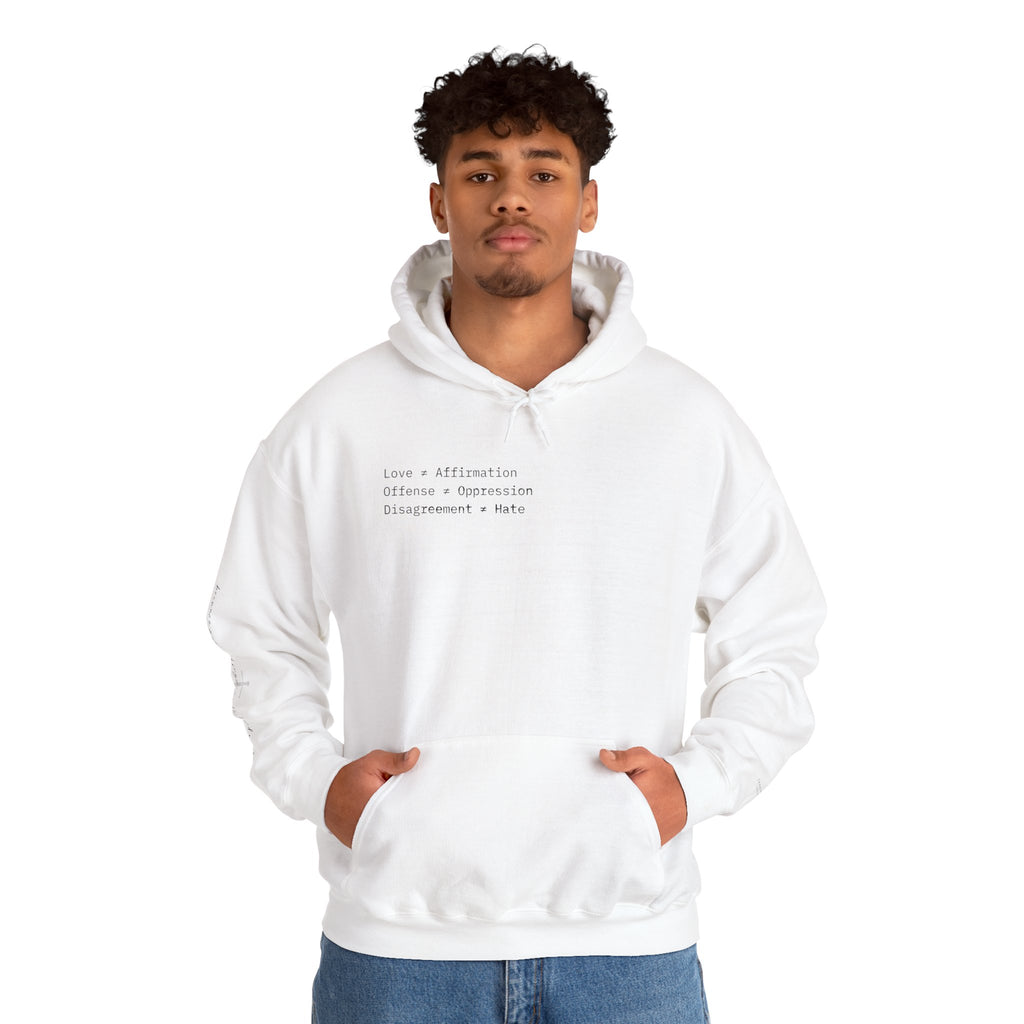 "FALSE EQUATION" Hoodie – Thinker Edition • Free Speech Series