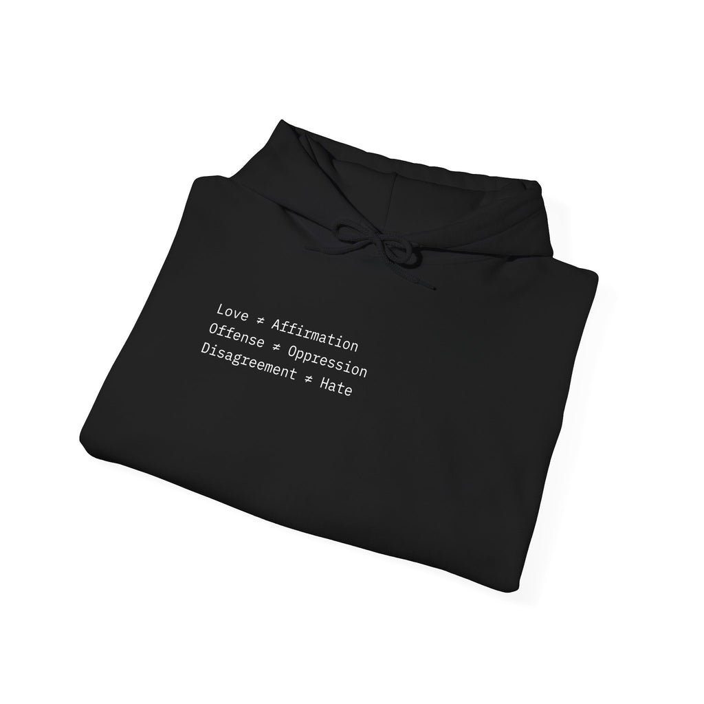 "FALSE EQUATION" Hoodie – Thinker Edition • Free Speech Series