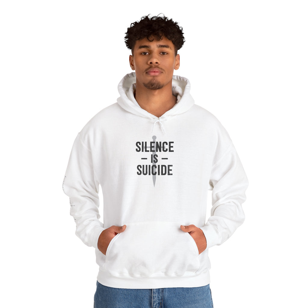 "SILENCE IS SUICIDE" Hoodie – Bold Edition • Free Speech Series