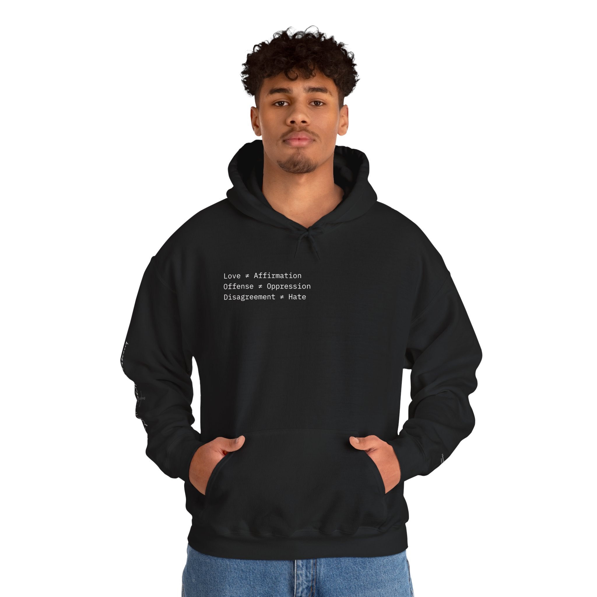 "FALSE EQUATION" Hoodie – Thinker Edition • Free Speech Series