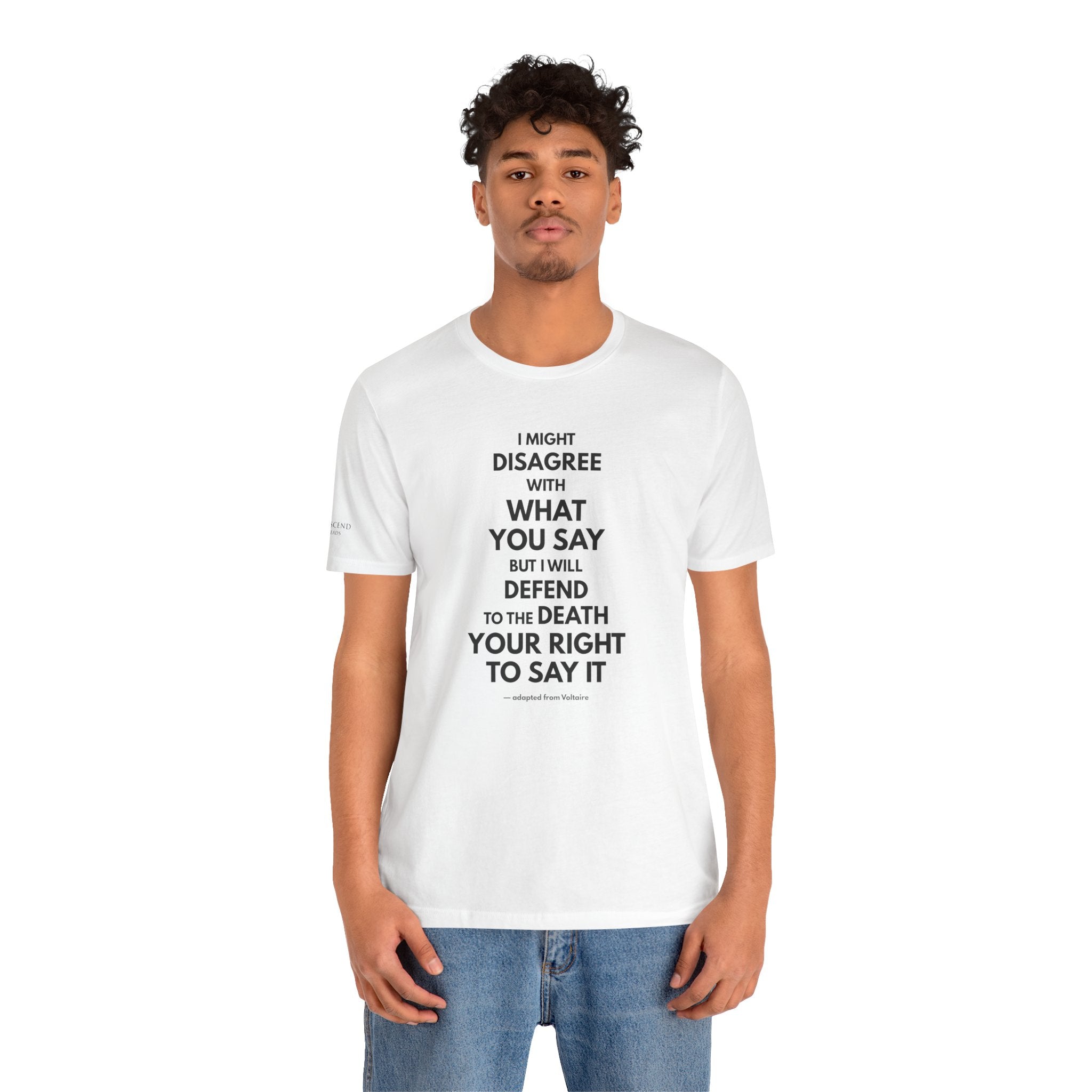 "DISAGREE BUT DEFEND" Tee – Bold Edition • Free Speech Series