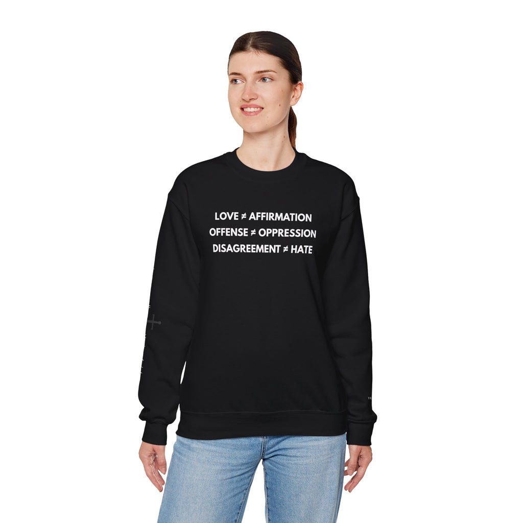 "FALSE EQUATION" Sweatshirt – Bold Edition • Free Speech Series