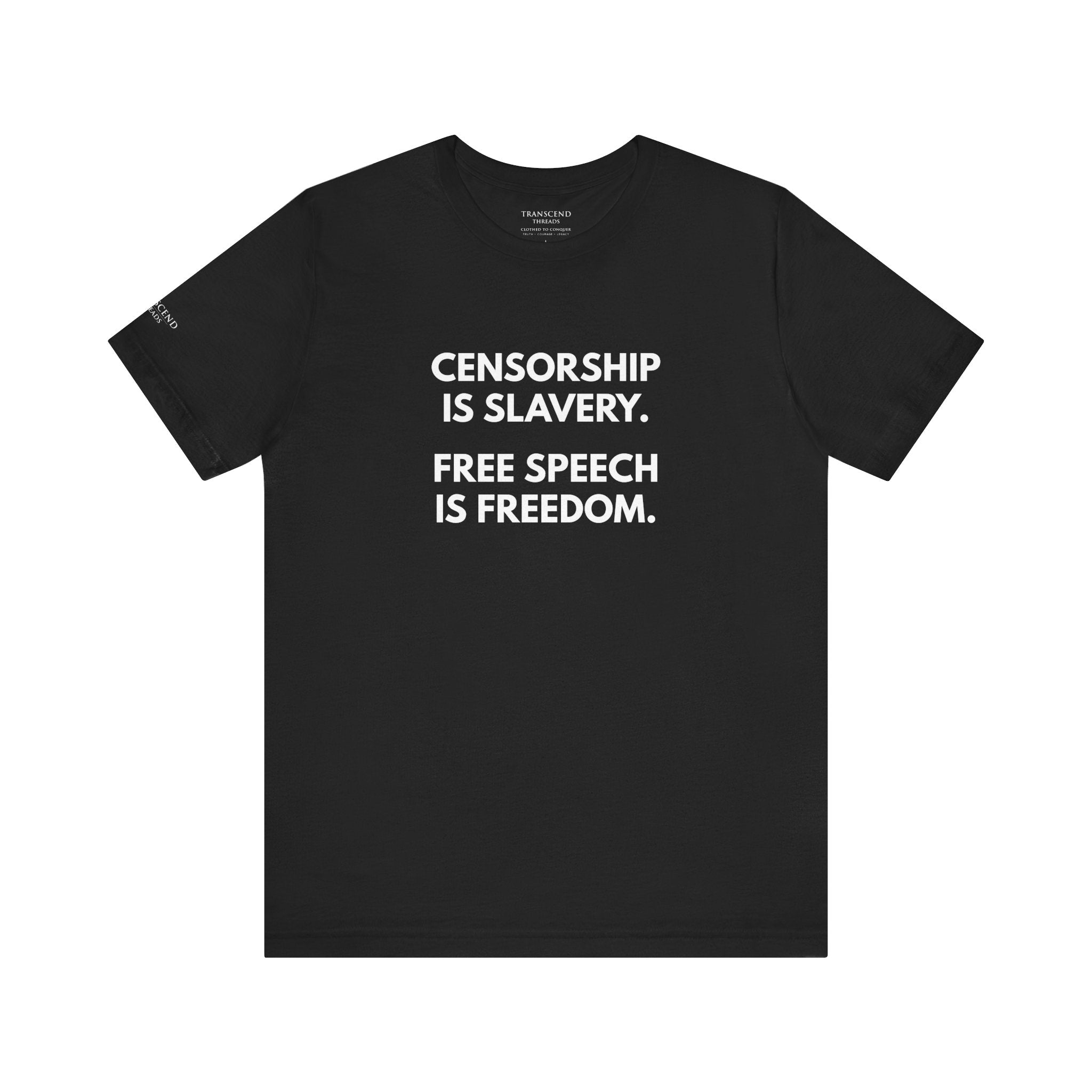 "CENSORSHIP IS SLAVERY" Tee – Bold Edition • Free Speech Series