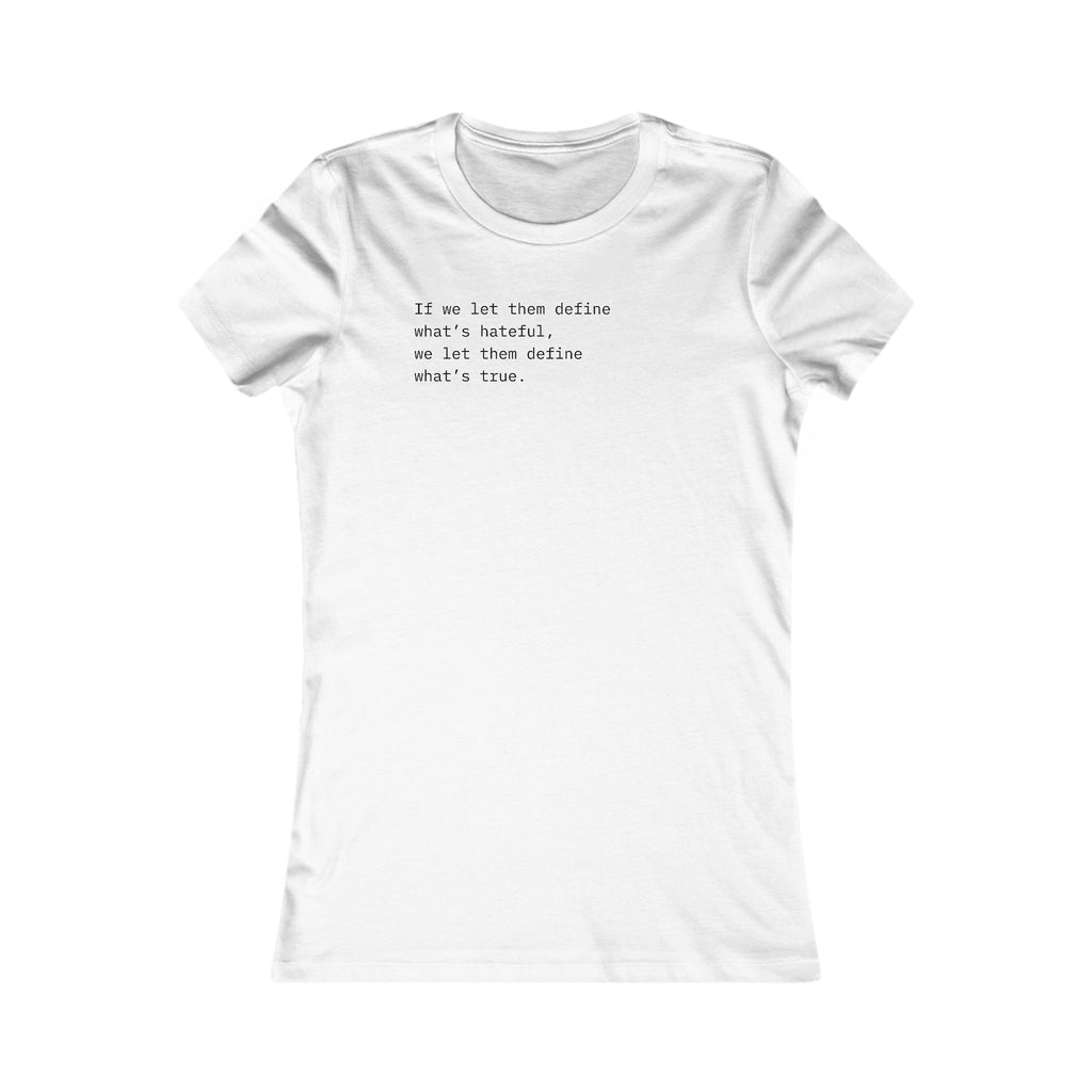 "POWER TO DEFINE" Tee – Thinker Edition (Women’s Fit) • Free Speech Series