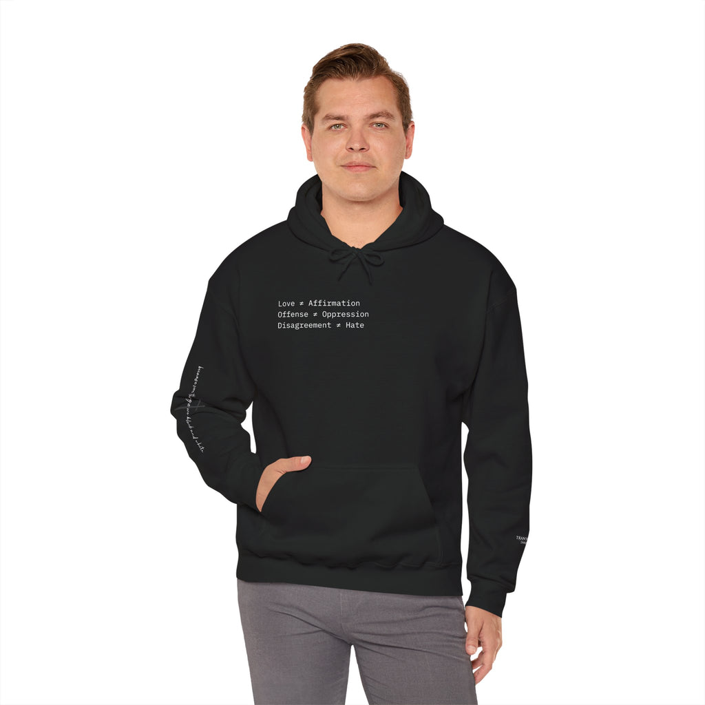 "FALSE EQUATION" Hoodie – Thinker Edition • Free Speech Series
