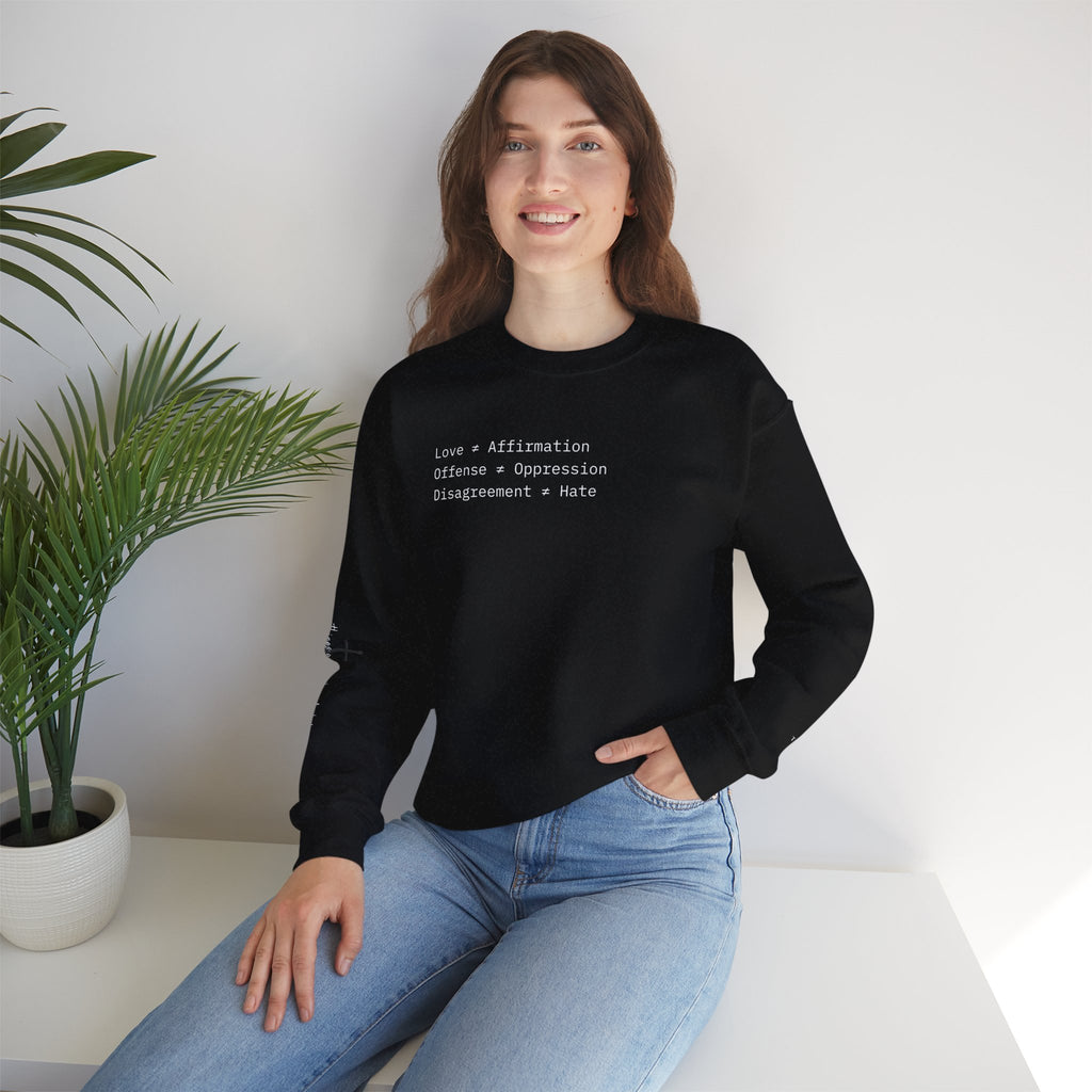 "FALSE EQUATION" Sweatshirt – Thinker Edition • Free Speech Series